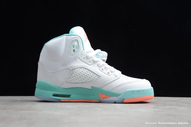 Official Maikesneakers 440892-100 Light Air GS 5 Aqua Jordan 0803